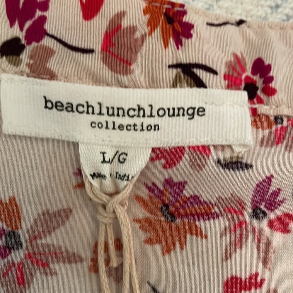 NWT BeachLunchLounge tunic. Size L. Autumn leaves print w dropped waist​ - Picture 13 of 16